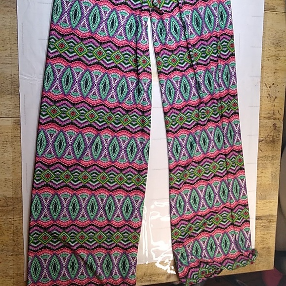 #580 Junior small Trippy print palazzo pants 31.5" inseam - Picture 2 of 5
